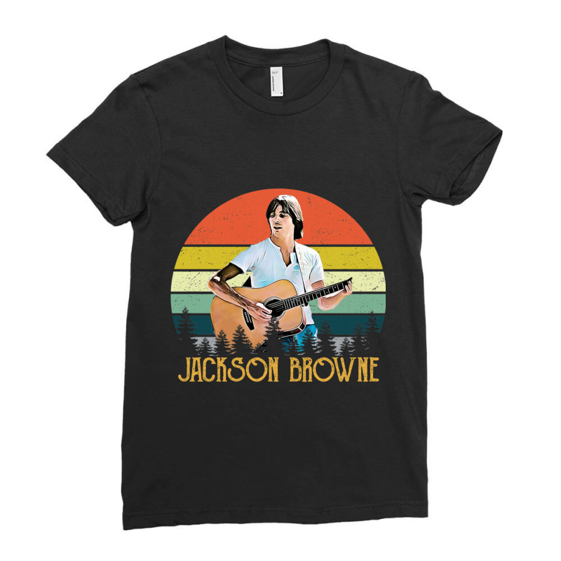 Jackson Browne Vintage Retro 70s Ladies Fitted T-Shirt by cm-arts | Artistshot