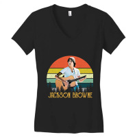 Jackson Browne Vintage Retro 70s Women's V-neck T-shirt | Artistshot