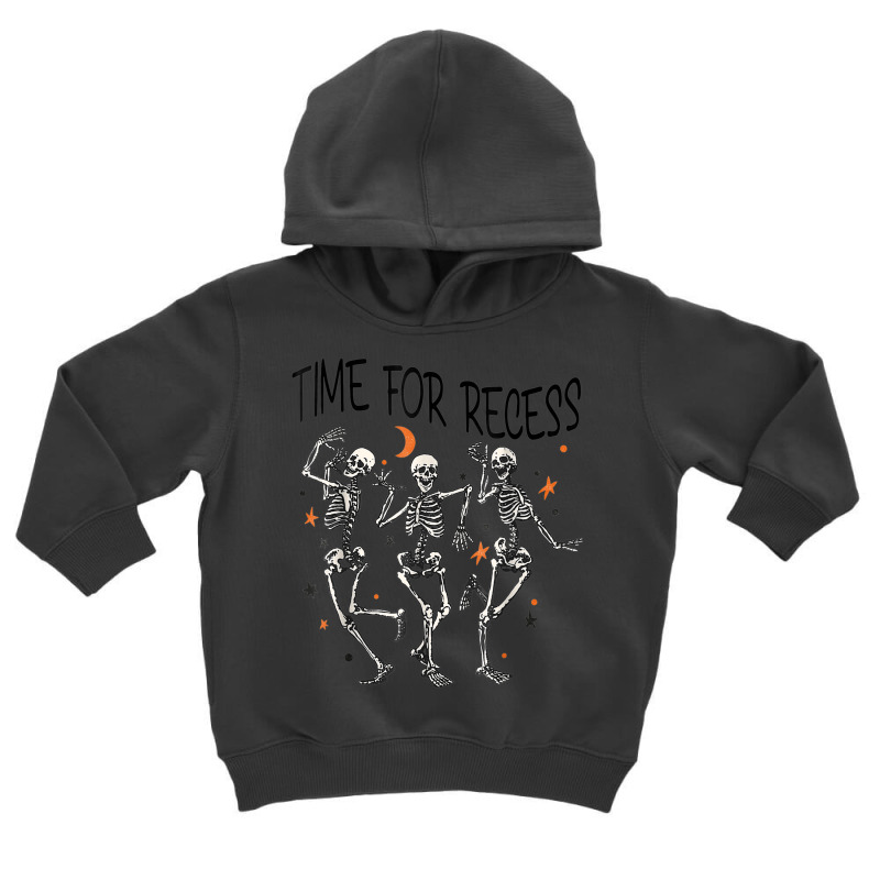 Funny Teacher Halloween Time For Recess Dancing Skeletons Toddler Hoodie by Fashonus | Artistshot