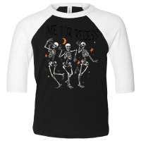 Funny Teacher Halloween Time For Recess Dancing Skeletons Toddler 3/4 Sleeve Tee | Artistshot