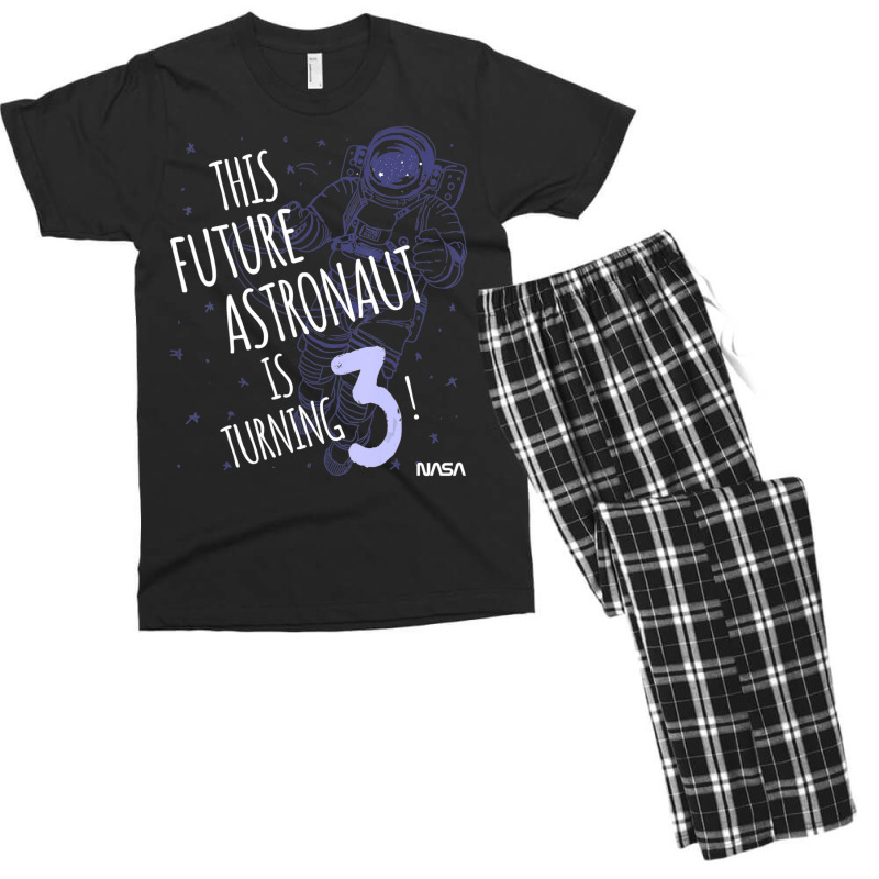 This Future Astronaut Is Turning 3 Outline Sketch Men's T-shirt Pajama Set by ledo | Artistshot