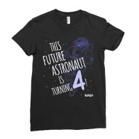 This Future Astronaut Is Turning 4 Outline Sketch Ladies Fitted T-shirt | Artistshot