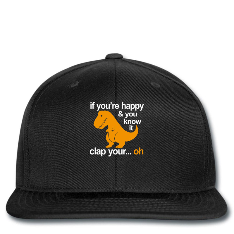 T-rex Clap Your Hands Printed Hat | Artistshot