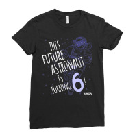 This Future Astronaut Is Turning 6 Outline Sketch Ladies Fitted T-shirt | Artistshot