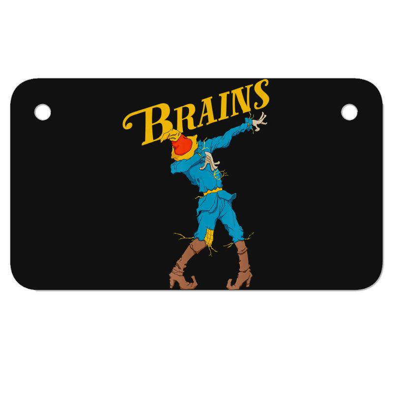 Oz Scarecrow Brains Art Classic Dabbing Wizard Of Oz Motorcycle License ...