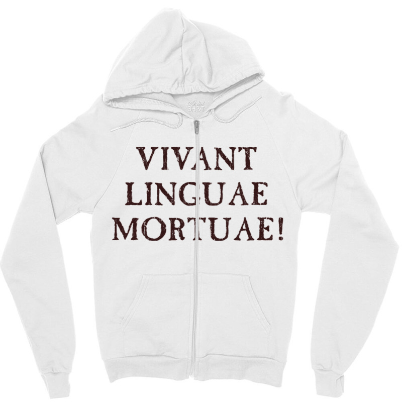 Long Live Dead Languages   Latin Zipper Hoodie by cm-arts | Artistshot