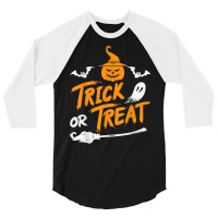 Spooky Witch Pumpkin Ghost Horror Trick Or Treat Halloween 3/4 Sleeve Shirt | Artistshot