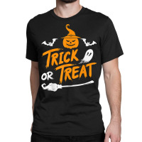 Spooky Witch Pumpkin Ghost Horror Trick Or Treat Halloween Classic T-shirt | Artistshot