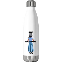 Funny Early Pentecostal Days Long Skirts Lace Head Covering Stainless Steel Water Bottle | Artistshot