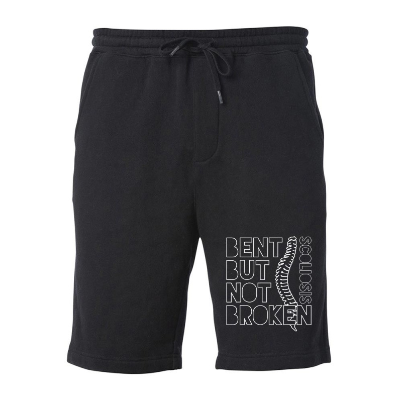 Bent But Not Broken Scoliosis Awareness Motivational Fleece Short | Artistshot