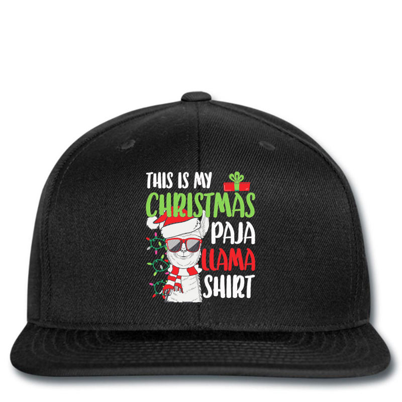 Llama Christmas Llama Christmas Pajama This Is My Paja Llama Funny Hol Printed Hat | Artistshot