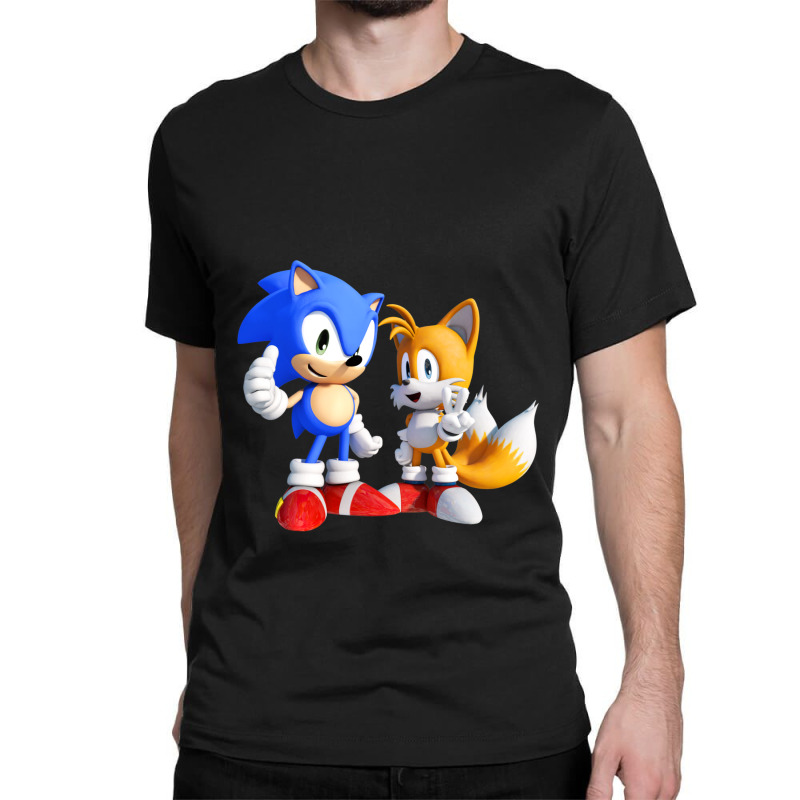 Chibi New Hedgehog And Tails Classic T-shirt | Artistshot