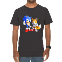 Chibi New Hedgehog And Tails Vintage T-shirt | Artistshot