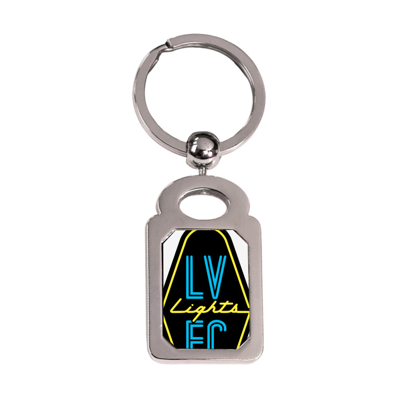 Las Vegas Lights Fc Silver Rectangle Keychain | Artistshot