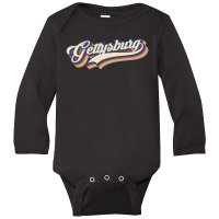 I Love Gettysburg City Usa Retro Vintage Long Sleeve Baby Bodysuit | Artistshot