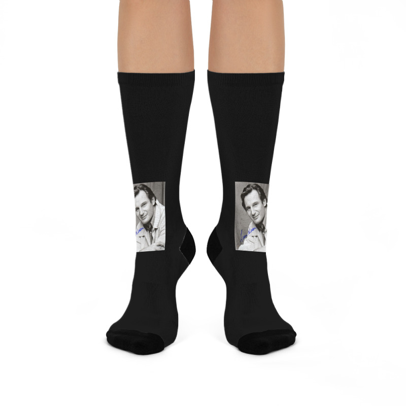 Gifts For Women Laura Linney Liam Neeson Cool Gifts Crew Socks | Artistshot