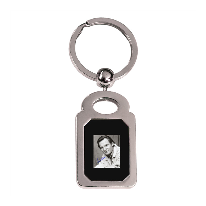 Gifts For Women Laura Linney Liam Neeson Cool Gifts Silver Rectangle Keychain | Artistshot