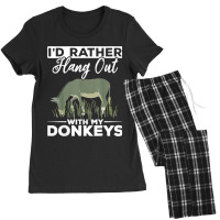 Farming Donkey Lover Farm Animal Farmer Funny Donkey Women's Pajamas Set | Artistshot