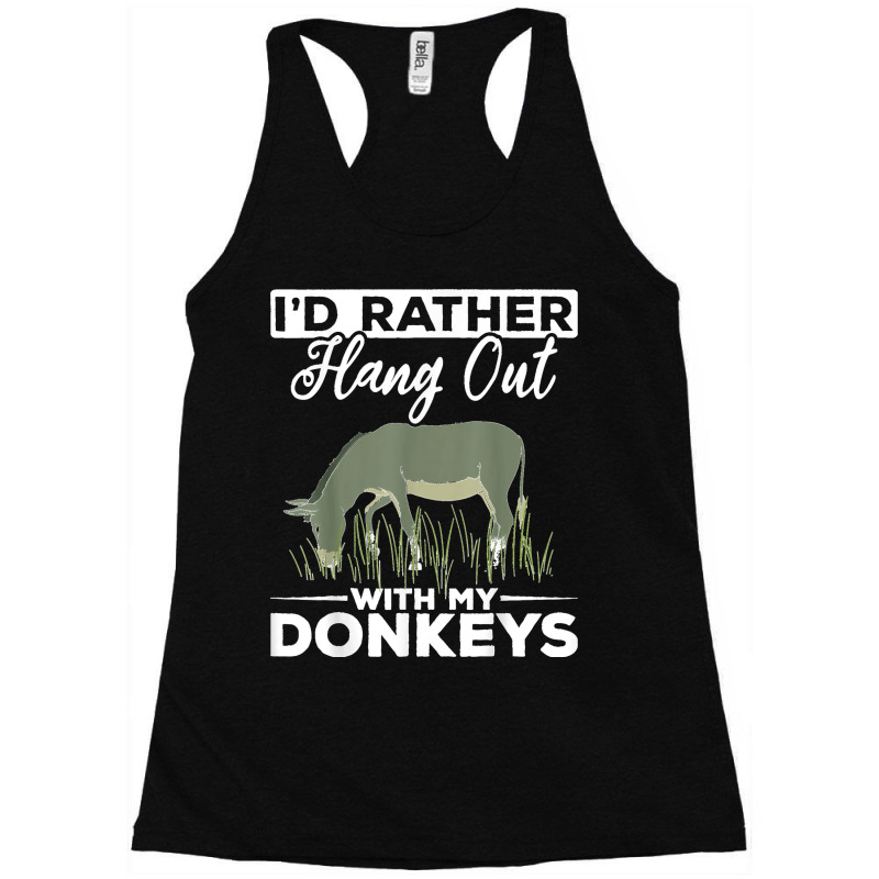 Farming Donkey Lover Farm Animal Farmer Funny Donkey Racerback Tank by JACQUELINEMARIASMITH | Artistshot