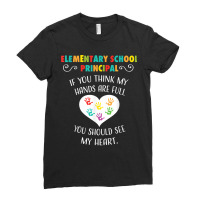 Elementary School Principal Appreciation Gift Heart Ladies Fitted T-shirt | Artistshot