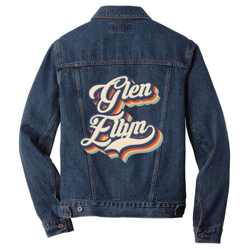 I Love Glen Ellyn City Usa Retro Vintage Men Denim Jacket | Artistshot