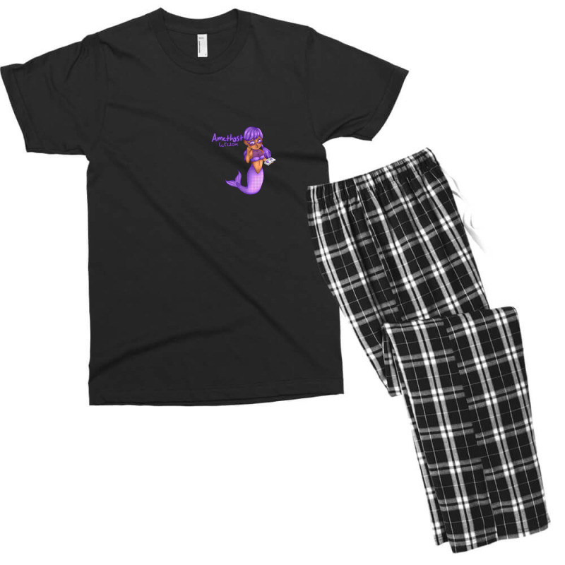 Amethyst Birthstone Mermaid 1 Men's T-shirt Pajama Set by ErikaCharles | Artistshot