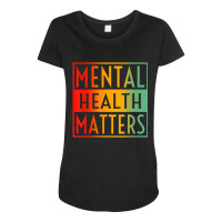 Mental Health Matters Human Brain Counselor Therapist Maternity Scoop Neck T-shirt | Artistshot