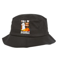 fall in love with poodle dog on pumkin halloween Bucket Hat | Artistshot
