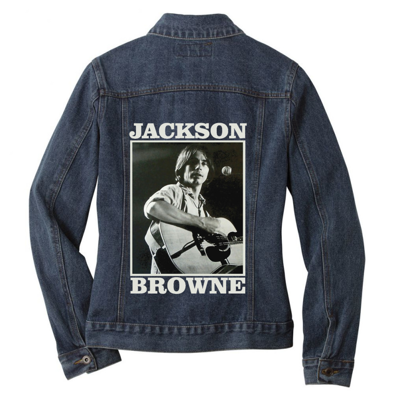 Retro Jackson Browne Gift Ladies Denim Jacket by cm-arts | Artistshot