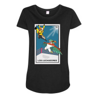 Los Luchadoresthe Fighters   Mexican Lottery Game Inspired Premium T S Maternity Scoop Neck T-shirt | Artistshot