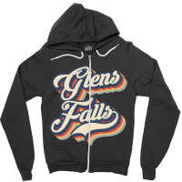 I Love Glens Falls City Usa Retro Vintage Zipper Hoodie | Artistshot