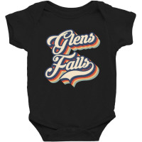 I Love Glens Falls City Usa Retro Vintage Baby Bodysuit | Artistshot