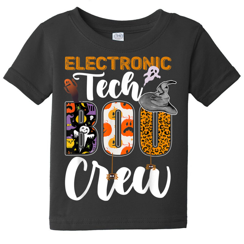 Electronic Tech Boo Crew Halloween Matching Technician Baby Tee by Fashonus | Artistshot