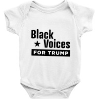 Black Voices For Trump Baby Bodysuit | Artistshot