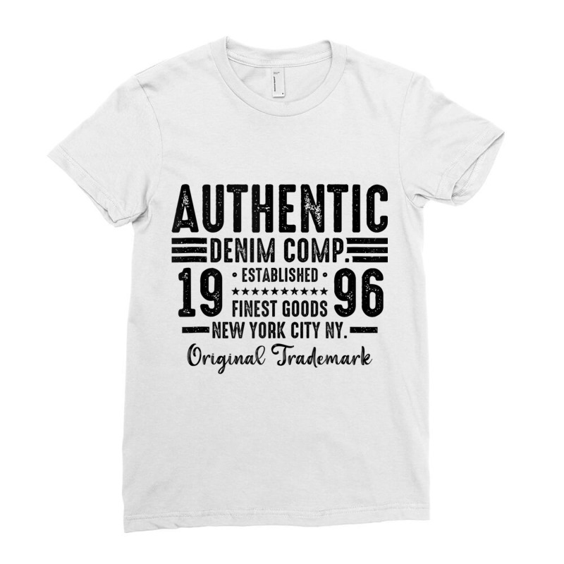 New York City Born In 1996 Authentic Vintage Birthday Tank Top Ladies Fitted T-Shirt by cm-arts | Artistshot