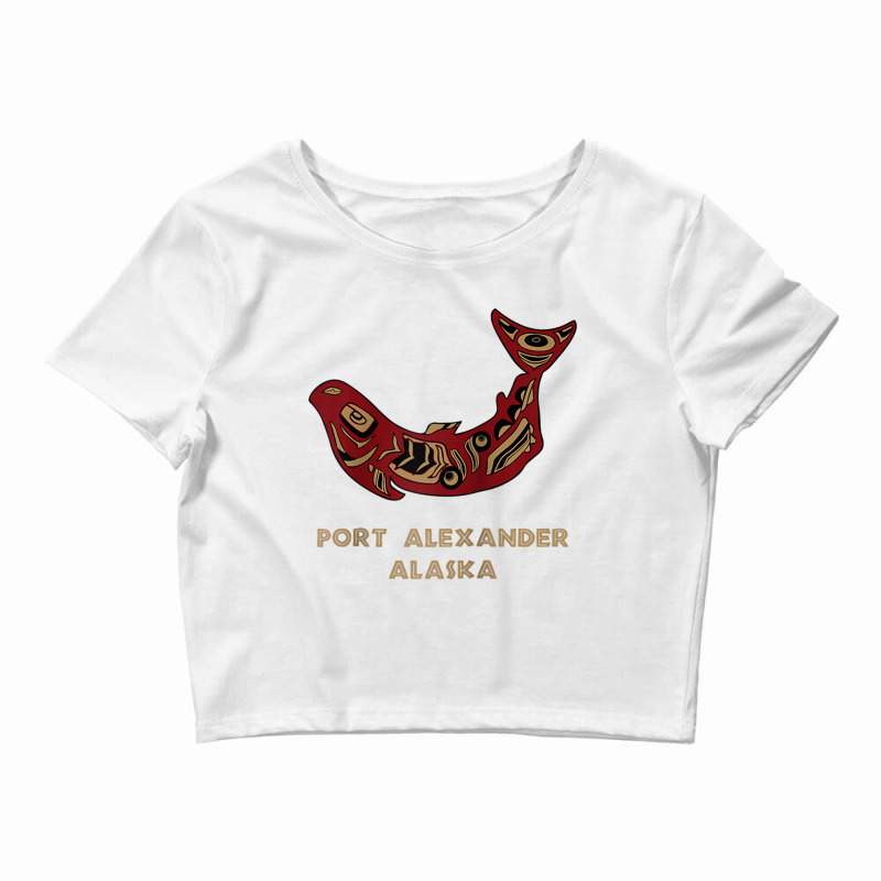 Port Alexander Alaska Native American Salmon Fishermen Raglan Baseball Crop Top by cm-arts | Artistshot