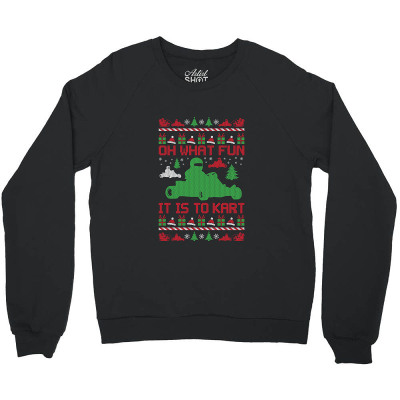 Go Kart Ugly Christmas Crewneck Sweatshirt | Artistshot