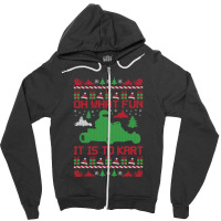 Go Kart Ugly Christmas Zipper Hoodie | Artistshot