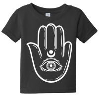 Hand Eye Hamsa Minimal Art Chanukah Festival Jewish Gift Baby Tee | Artistshot