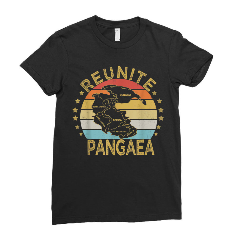 Funny Reunite Pangaea Retro Vintage Geologists Ladies Fitted T-Shirt by MechelleMilliken | Artistshot