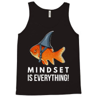 Mindset Motivational Quote Cute Goldfish Shark Fish Tank Top | Artistshot