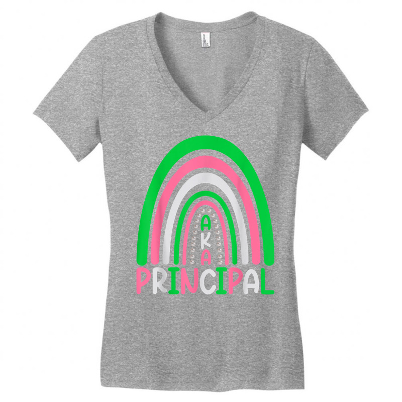 Principals Cute Rainbow Aka Principal Funny T Shirt Women's V-Neck T-Shirt by cm-arts | Artistshot