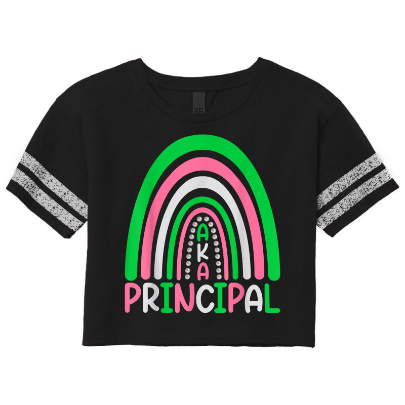 Principals Cute Rainbow Aka Principal Funny T Shirt Scorecard Crop Tee by cm-arts | Artistshot