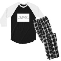 I'd Rather Be At The Capitals Game Men's 3/4 Sleeve Pajama Set | Artistshot