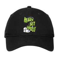 Ready Set Ghost Instead Of Ready Set Go Spirit On Halloween Adjustable Cap | Artistshot