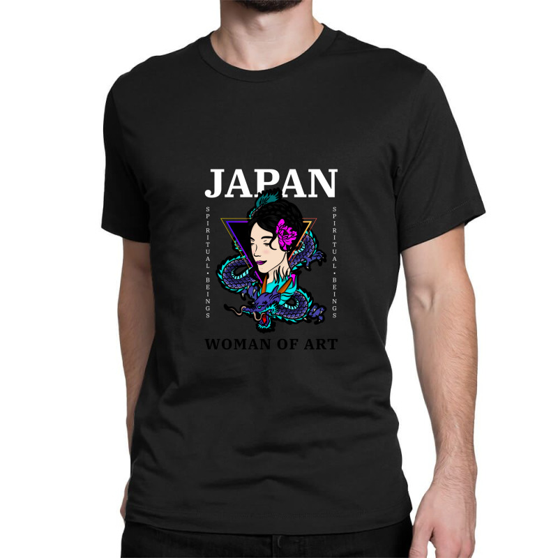 Japan - Woman Of Art Classic T-shirt by KevinFernandez | Artistshot