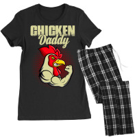 Chicken Cock Daddy Dad Farmer Poultry Farmer Fathers Day 130 Hen Chick Women's Pajamas Set | Artistshot