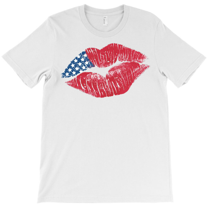 American Flag Lips T-shirt | Artistshot