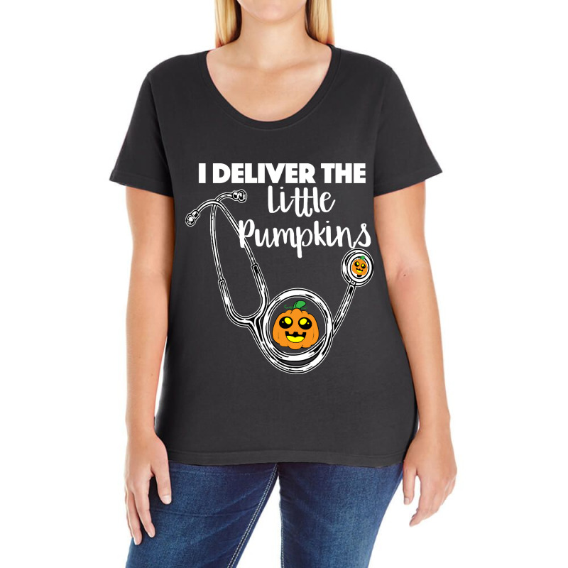 Obgyn Halloween I Deliver The Little Pumpkins Ladies Curvy T-Shirt by kelpfee | Artistshot