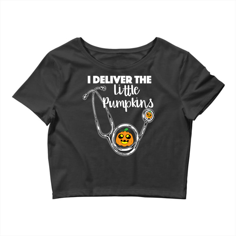 Obgyn Halloween I Deliver The Little Pumpkins Crop Top by kelpfee | Artistshot